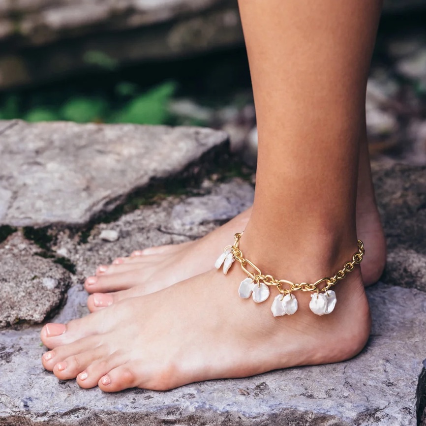 Cult Gaia Pearl Anklet Nwt